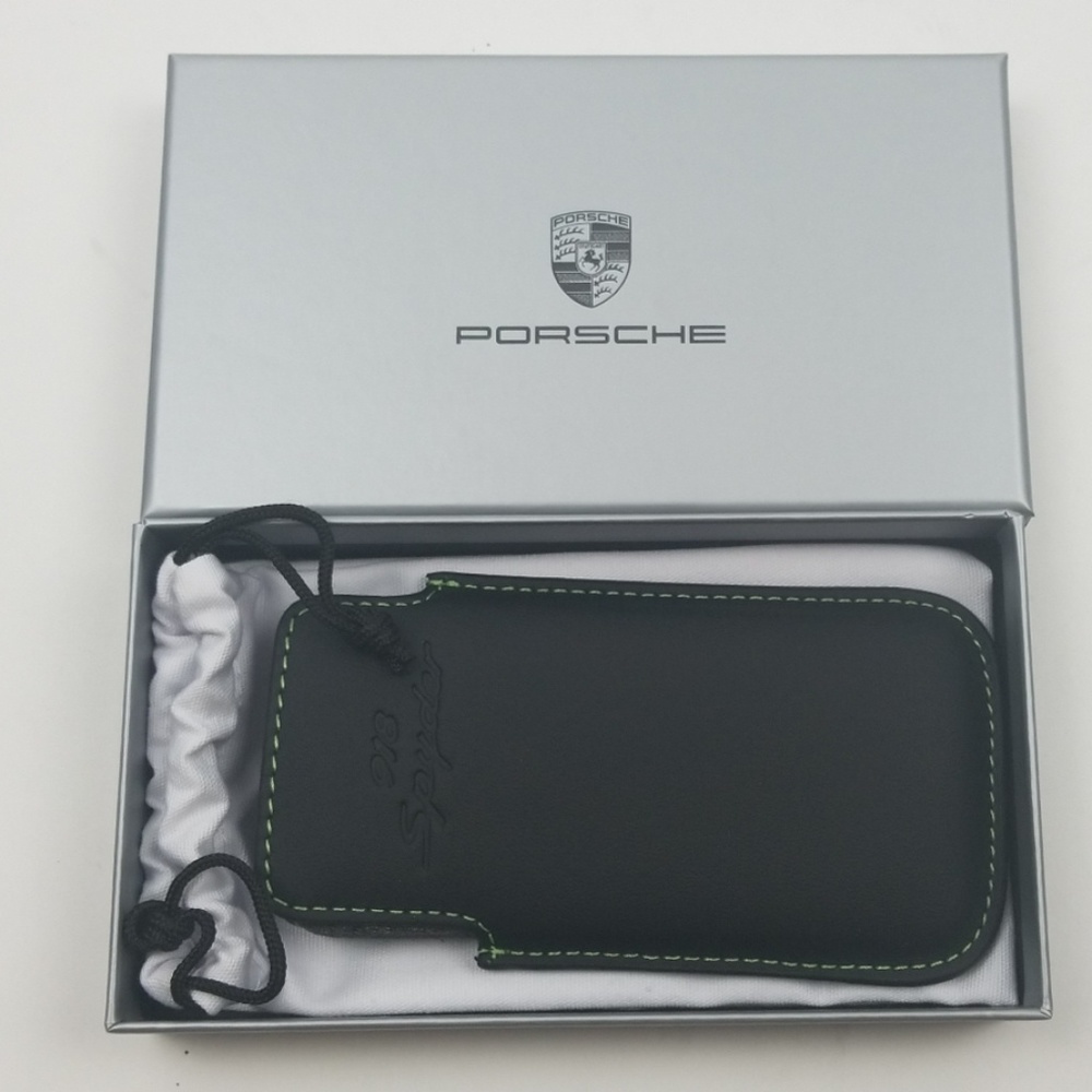 New Porsche Design 918 Spyder Black Leather iPhone - Picture 1 of 5